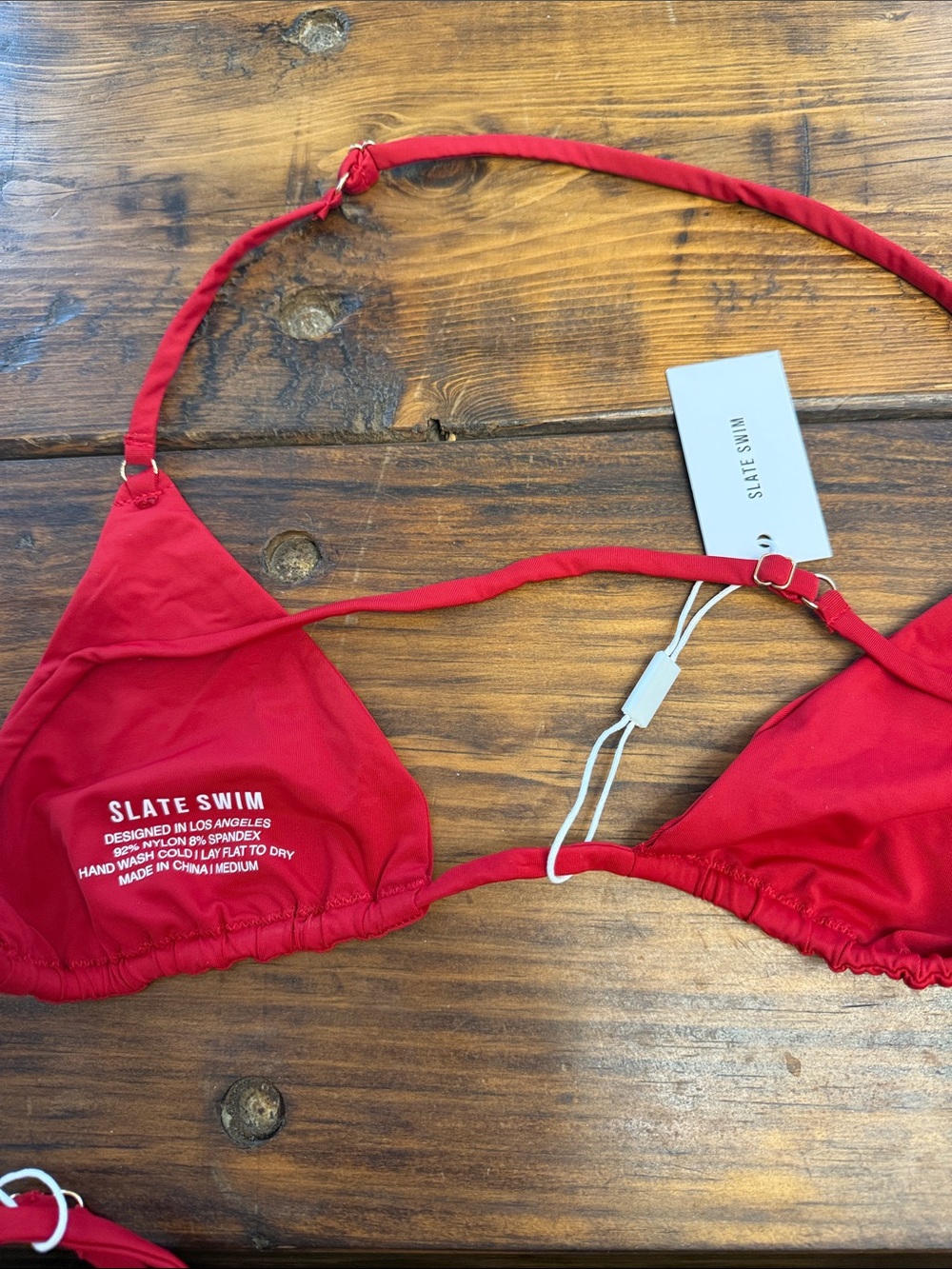 Slate Swim Red Rain Bikini Set. NWT. Medium. - Picture 2 of 4